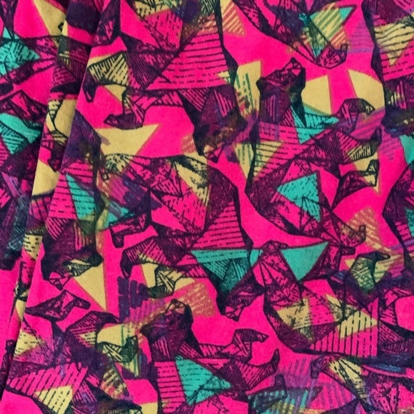 LuLaRoe Leggings Mosaic Bears Pink One Size - Picture 2 of 4